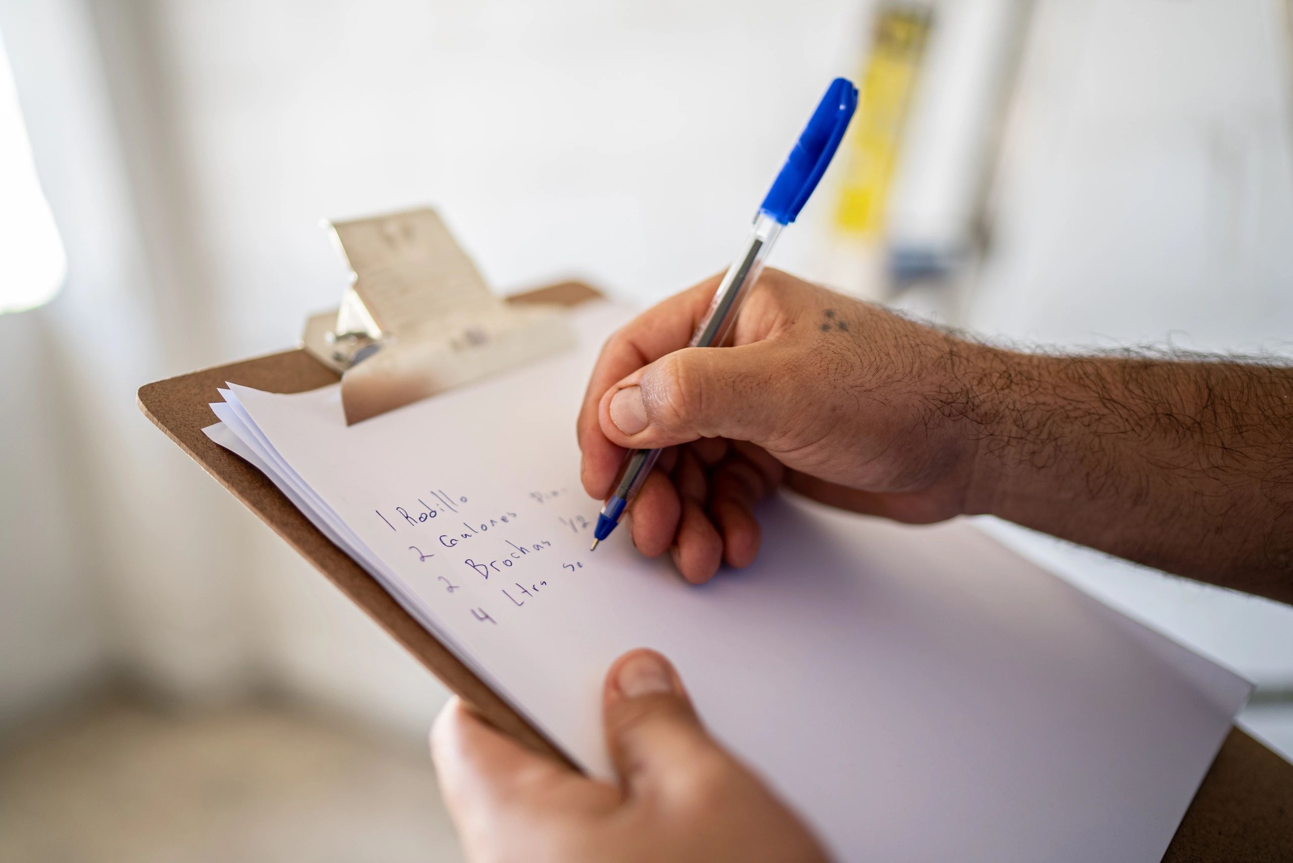 Property inspection notes during a home watch visit
