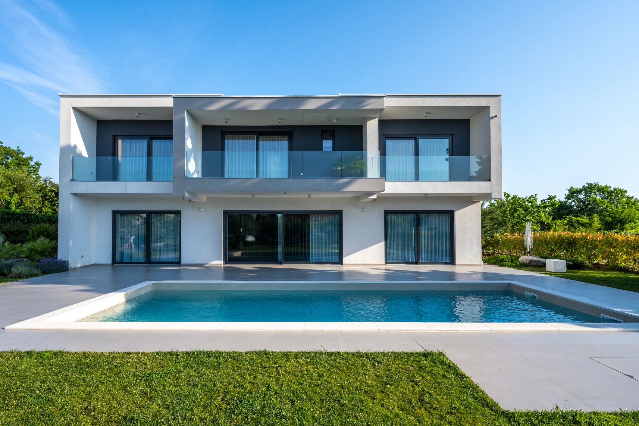 Well-maintained estate exterior prepared for seasonal weather